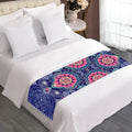 Ornamental Paisley Mandala Print Bed Runner
