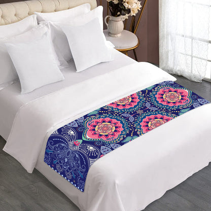 Ornamental Paisley Mandala Print Bed Runner