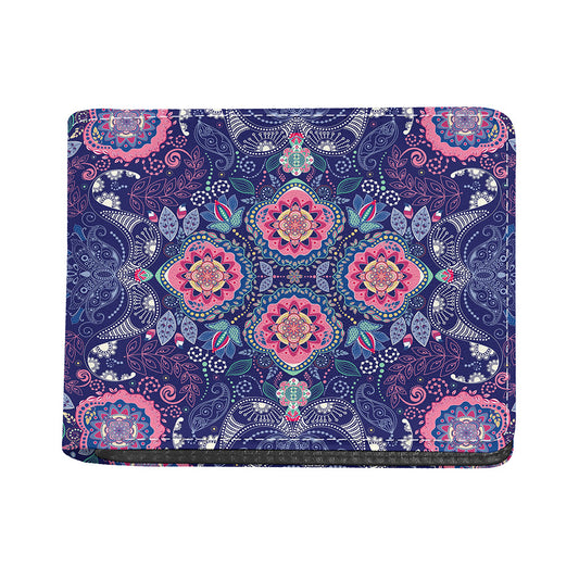 Ornamental Paisley Mandala Print Bifold Wallet