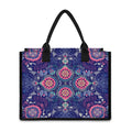 Ornamental Paisley Mandala Print Canvas Tote Bag