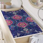 Ornamental Paisley Mandala Print Changing Pad Cover