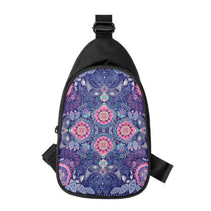 Ornamental Paisley Mandala Print Chest Bag