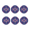 Ornamental Paisley Mandala Print Coaster Set