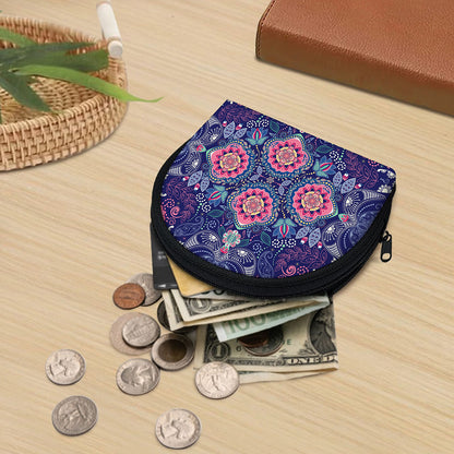 Ornamental Paisley Mandala Print Coin Purse
