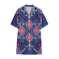 Ornamental Paisley Mandala Print Cotton Hawaiian Shirt