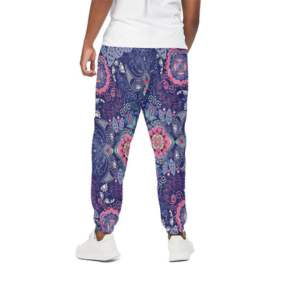 Ornamental Paisley Mandala Print Cotton Pants