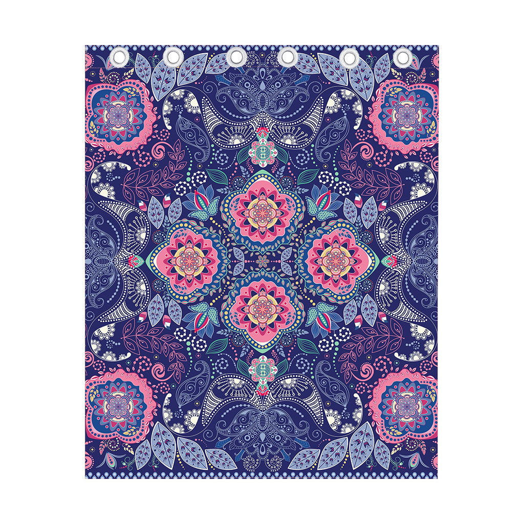 Ornamental Paisley Mandala Print Curtain