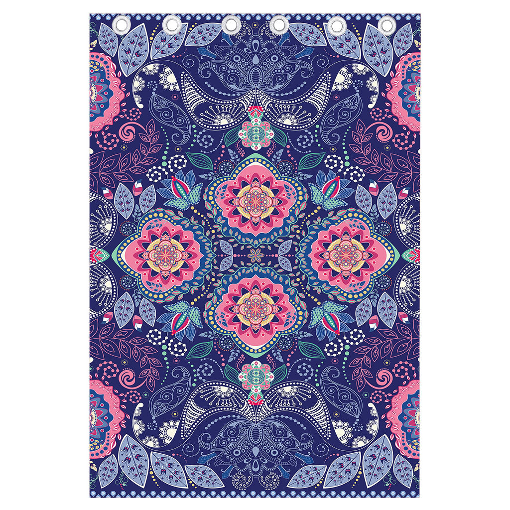 Ornamental Paisley Mandala Print Curtain