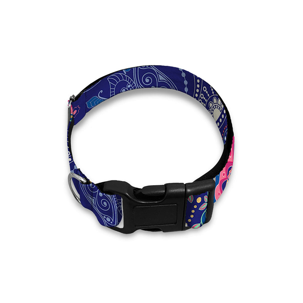 Ornamental Paisley Mandala Print Dog Collar