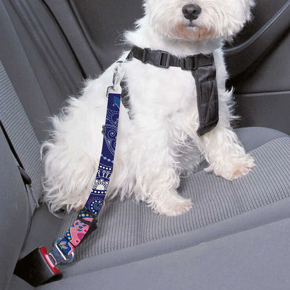 Ornamental Paisley Mandala Print Dog Seat Belt