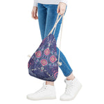 Ornamental Paisley Mandala Print Drawstring Bag
