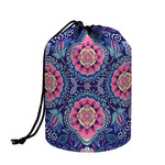 Ornamental Paisley Mandala Print Drawstring Makeup Bag