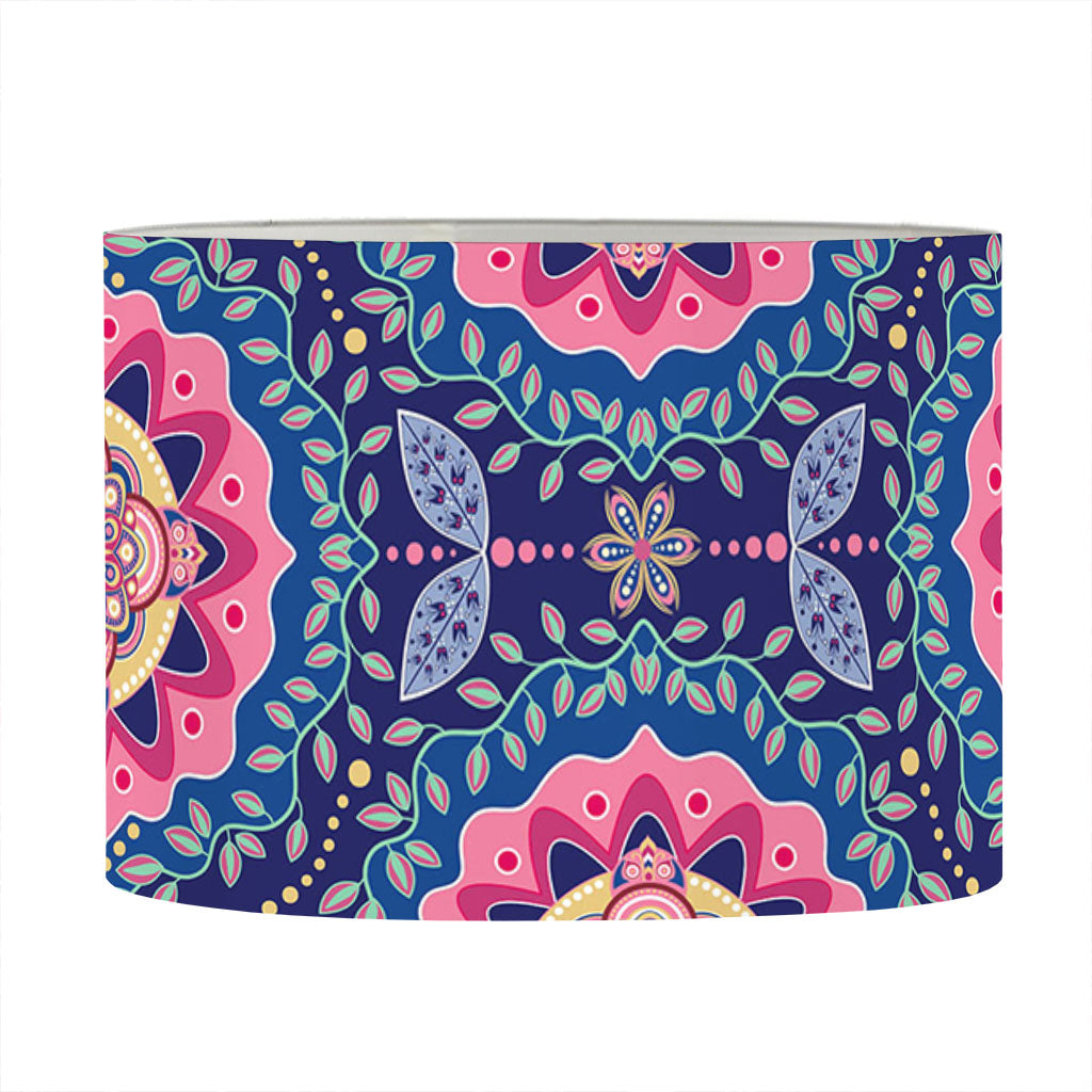 Ornamental Paisley Mandala Print Drum Lamp Shade