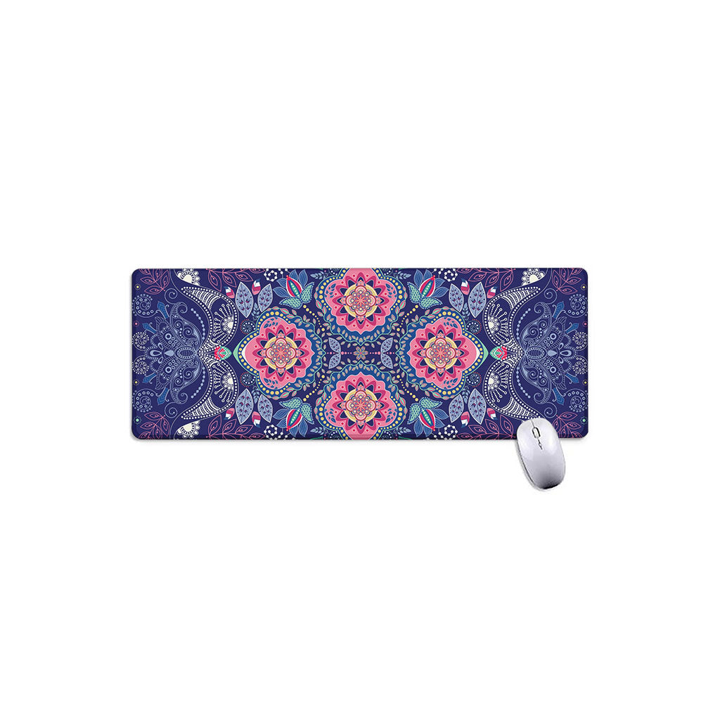 Ornamental Paisley Mandala Print Extended Mouse Pad