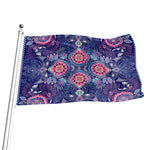 Ornamental Paisley Mandala Print Flag