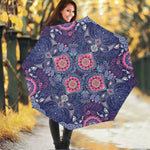 Ornamental Paisley Mandala Print Foldable Umbrella