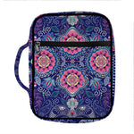 Ornamental Paisley Mandala Print Front Pocket Bible Bag