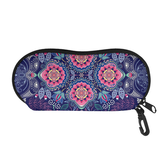 Ornamental Paisley Mandala Print Glasses Case
