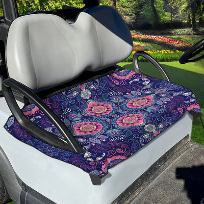 Ornamental Paisley Mandala Print Golf Cart Seat Cover