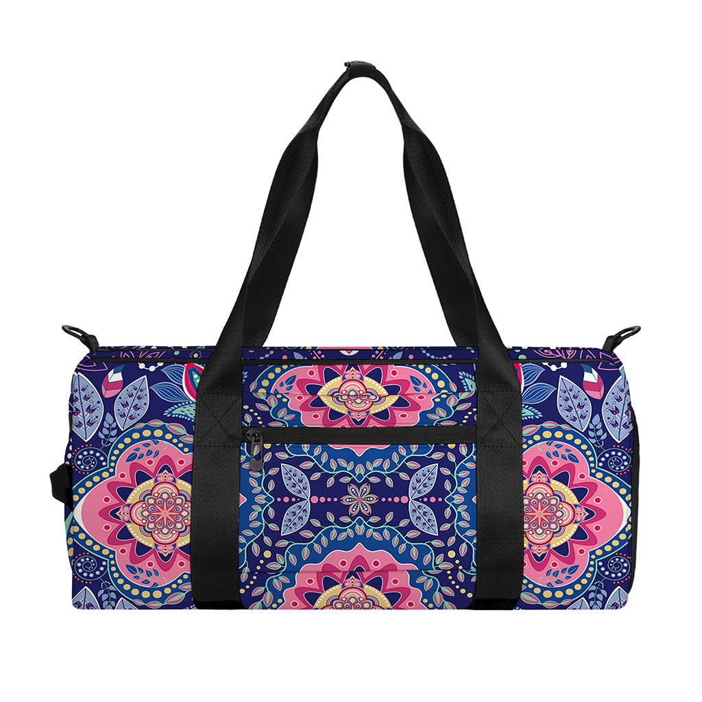 Ornamental Paisley Mandala Print Gym Bag