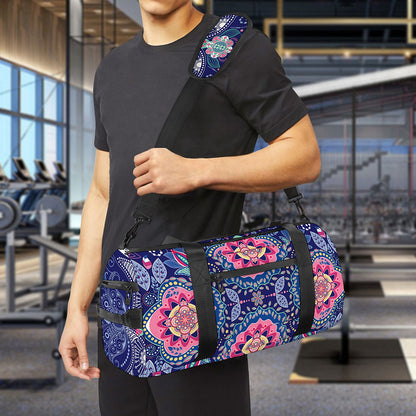 Ornamental Paisley Mandala Print Gym Bag