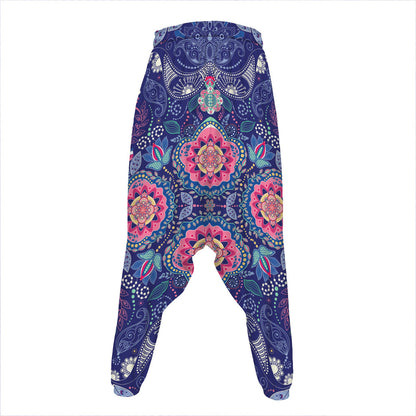 Ornamental Paisley Mandala Print Hammer Pants