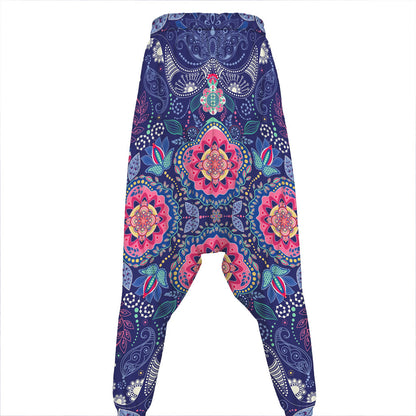 Ornamental Paisley Mandala Print Hammer Pants