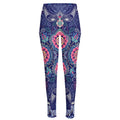 Ornamental Paisley Mandala Print High-Waisted Pocket Leggings