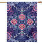 Ornamental Paisley Mandala Print House Flag
