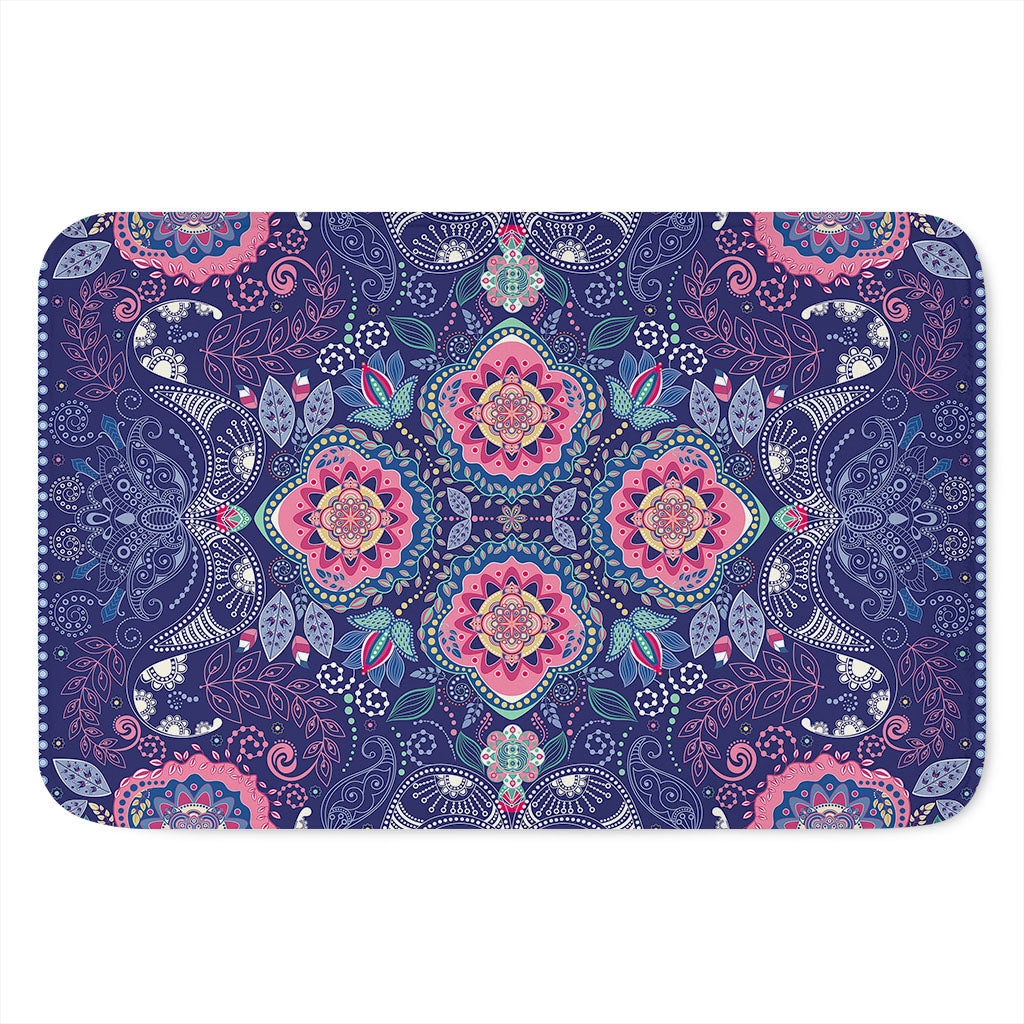 Ornamental Paisley Mandala Print Indoor Door Mat