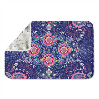Ornamental Paisley Mandala Print Indoor Door Mat