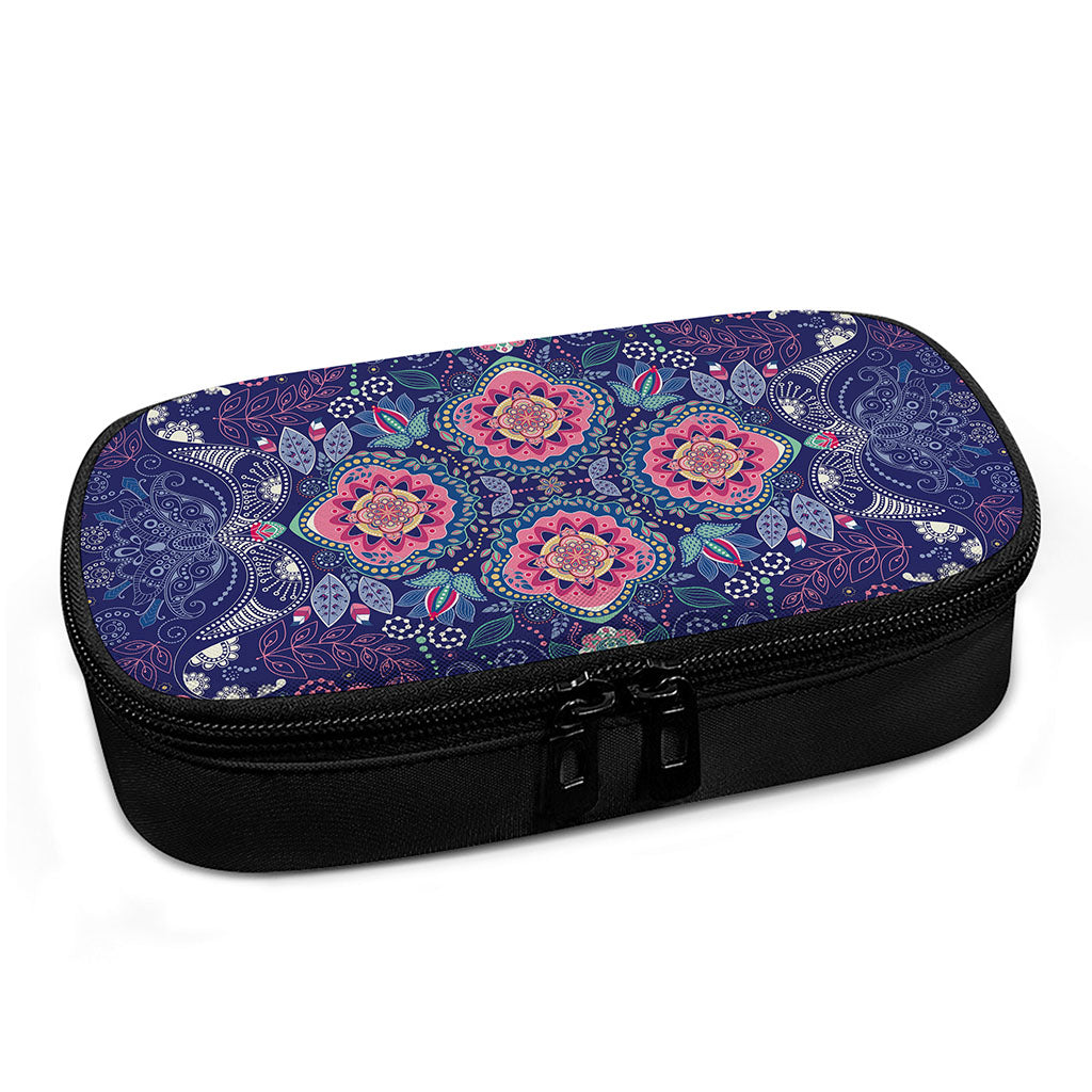 Ornamental Paisley Mandala Print Insulin Cooler Travel Case