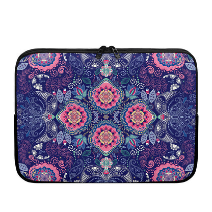 Ornamental Paisley Mandala Print Laptop Sleeve