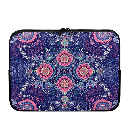 Ornamental Paisley Mandala Print Laptop Sleeve