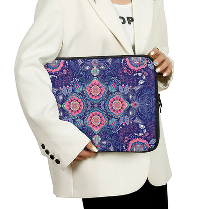 Ornamental Paisley Mandala Print Laptop Sleeve
