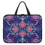 Ornamental Paisley Mandala Print Laptop Sleeve With Handle