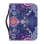 Ornamental Paisley Mandala Print Leather Bible Cover