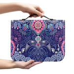 Ornamental Paisley Mandala Print Leather Bible Cover