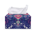 Ornamental Paisley Mandala Print Leather Tissue Box Cover