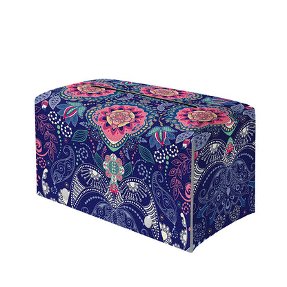 Ornamental Paisley Mandala Print Leather Tissue Box Cover
