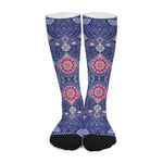 Ornamental Paisley Mandala Print Long Socks