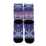 Ornamental Paisley Mandala Print Long Socks