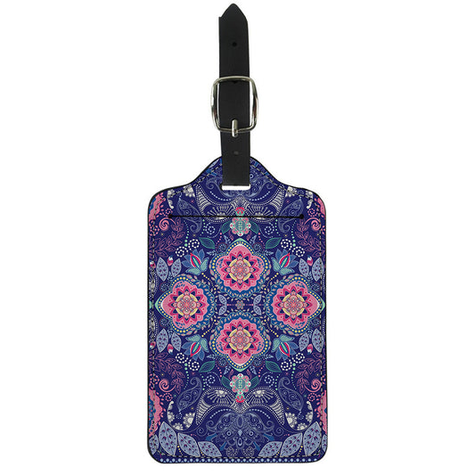 Ornamental Paisley Mandala Print Luggage Tag