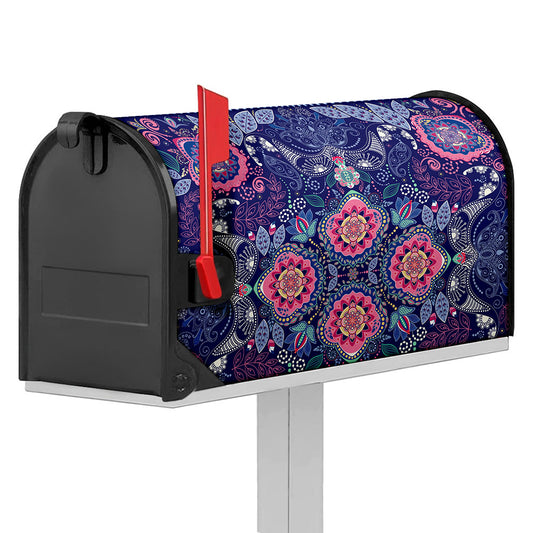 Ornamental Paisley Mandala Print Mailbox Cover