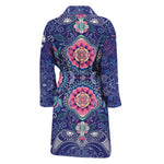 Ornamental Paisley Mandala Print Men's Bathrobe