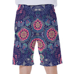 Ornamental Paisley Mandala Print Men's Beach Shorts