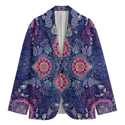 Ornamental Paisley Mandala Print Men's Blazer