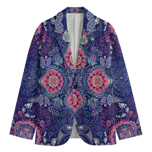 Ornamental Paisley Mandala Print Men's Blazer