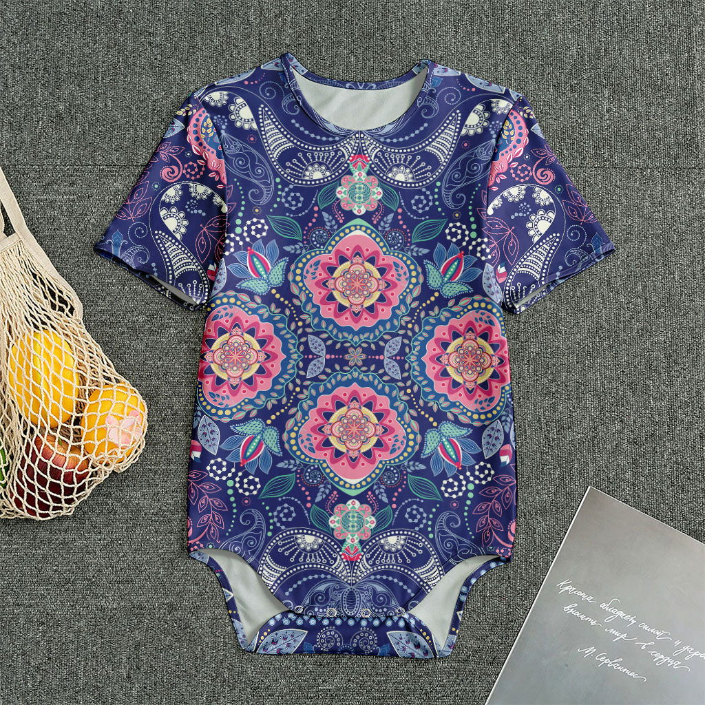 Ornamental Paisley Mandala Print Men's Bodysuit