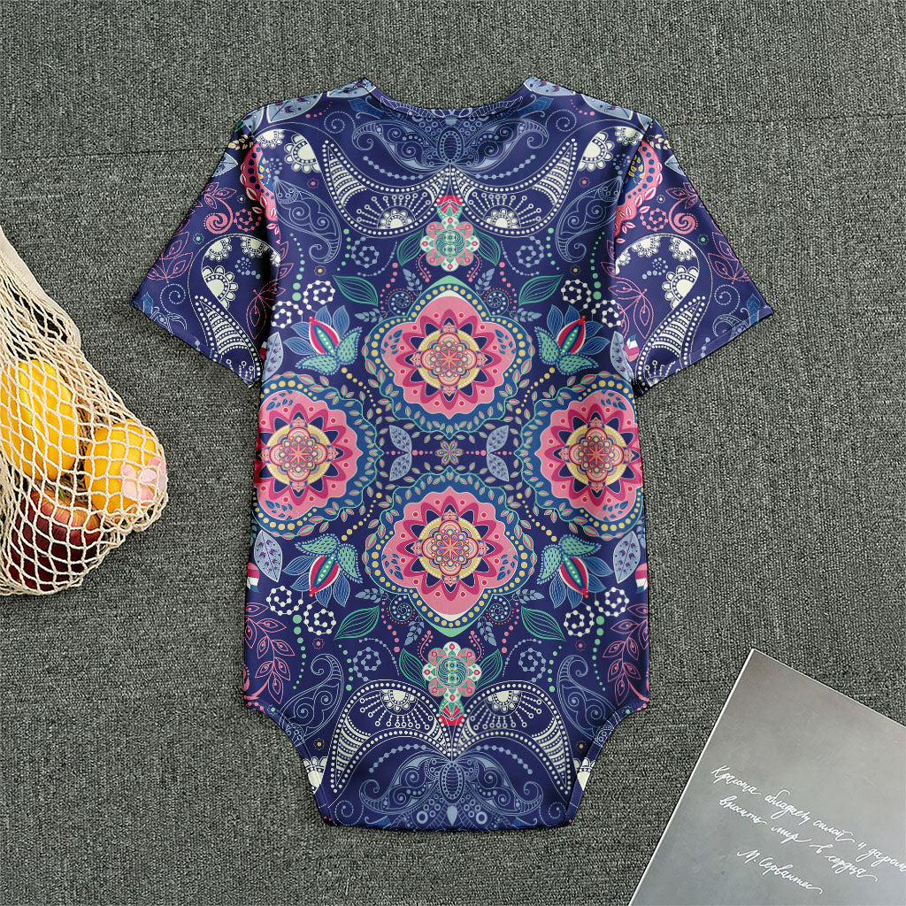 Ornamental Paisley Mandala Print Men's Bodysuit